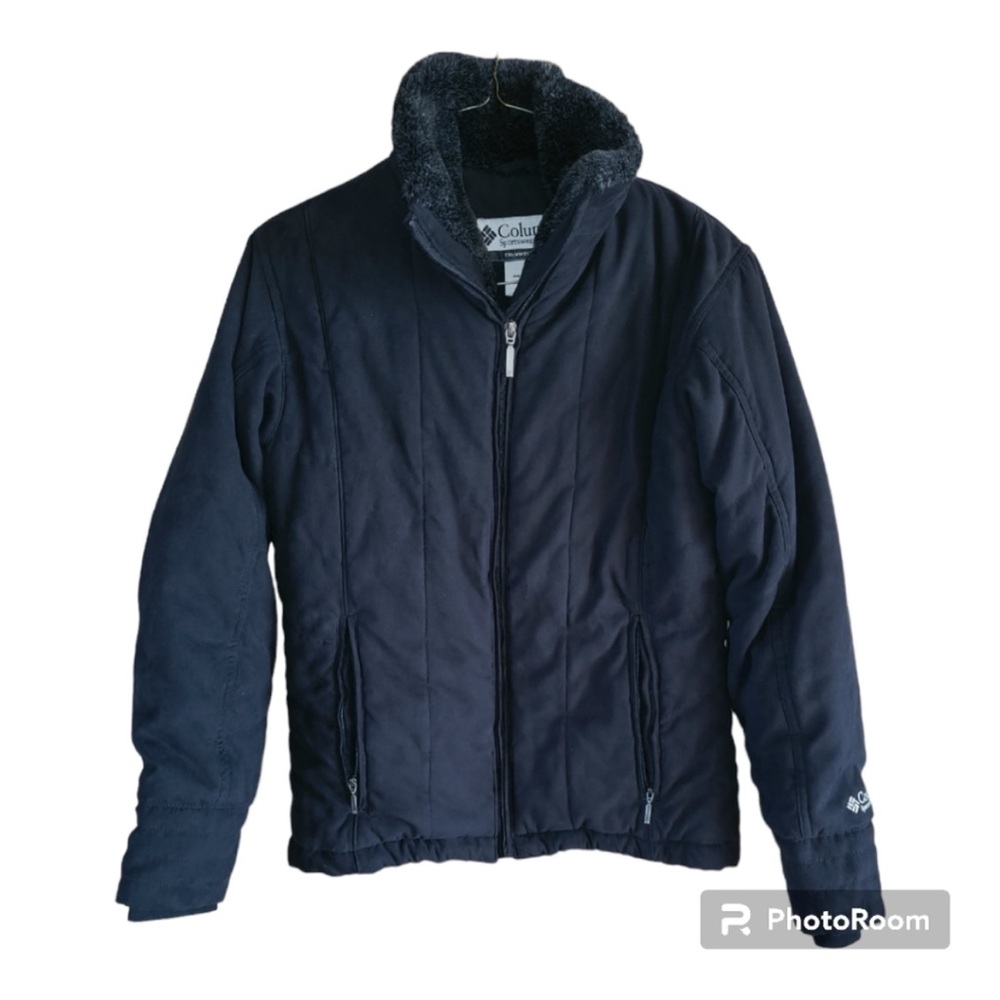 Columbia Suede Quilted Insulated Faux Fur Zip Coat